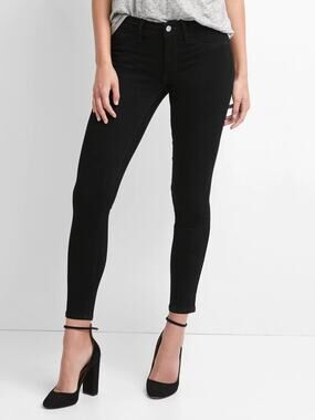 Gap Black Jeans Easy Legging 8 - 12 Washwell  Denim Jean